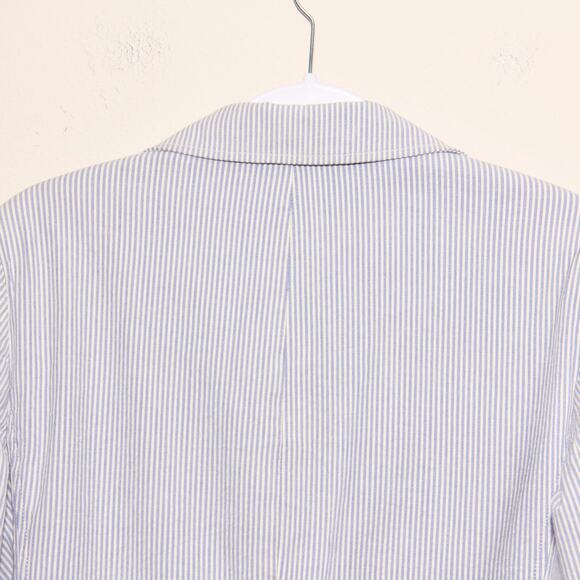Vintage LL Bean Striped Blazer Jacket Size 12 Cotton Blend - Picture 7 of 11